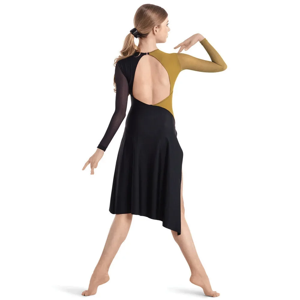 Pre-Owned Dance Costume Larger Child Gold 10th House TH23138 Contemporary Jazz